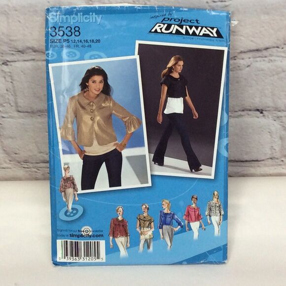 Simplicity Jacket Sewing Pattern #3538 Misses Sizes 12-20 Various Styles Length - Picture 1 of 7